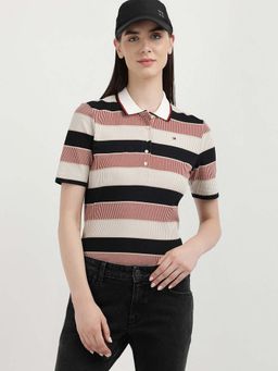 Tommy Hilfiger - Stripes Printed Polo T-Shirt