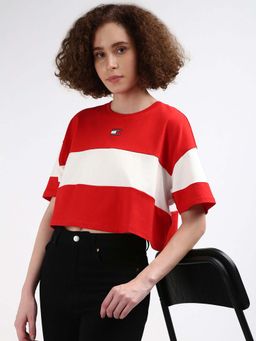 Tommy Hilfiger - Women Red Stripes T-Shirt