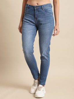 Cantabil - Women Blue Solid Casual Jeans