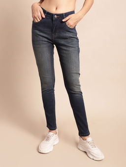 Cantabil - Women Dark Green Solid Casual Jeans