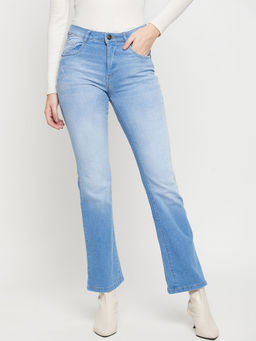 Cantabil - Women Blue Solid Casual Jeans