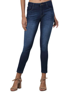 Cantabil - Women Dark Blue Solid Casual Jeans