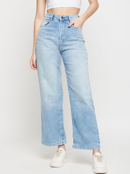 Cantabil - Women Blue Solid Casual Jeans