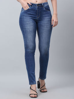 Cantabil - Women Blue Solid Casual Jeans