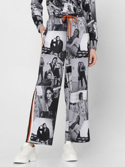 VERO MODA - Black & White Photoprint Sweatpants