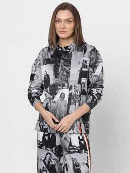 VERO MODA - Black & White Photoprint Sweatshirt