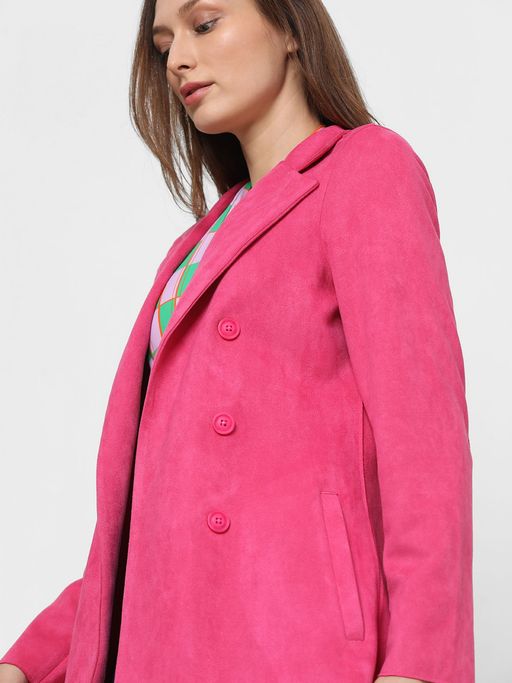 Buy VERO MODA Fuchsia Pink Suede Jacket Online