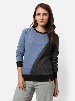 Campus Sutra - Womens Colour-blocked Sweatshirt