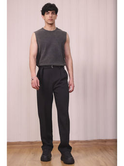 FREAKINS - Galaxy Black Belted Men Korean Pants