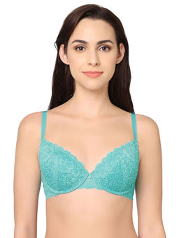 Wacoal - Plush Desire Padded Wired Low Coverage 3/4th Cup Fashion Bra Blue