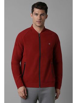 Louis Philippe - Red Solid Regular Fit Jacket