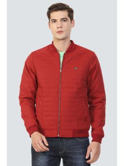 Louis Philippe - Red Solid Regular Fit Jacket