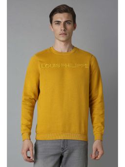 Louis Philippe - Yellow Solid Regular Fit Sweatshirt