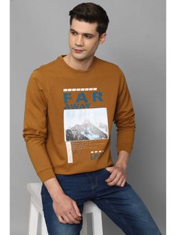 Louis Philippe - Brown Printed Regular Fit Sweatshirt