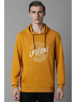 Louis Philippe - Yellow Printed Regular Fit Sweatshirt