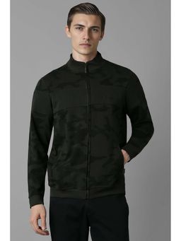 Louis Philippe - Green Printed Regular Fit Sweatshirt