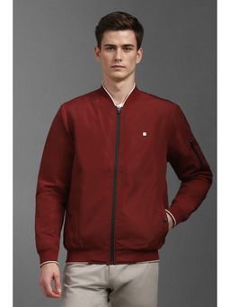 Louis Philippe - Red Solid Regular Fit Jacket