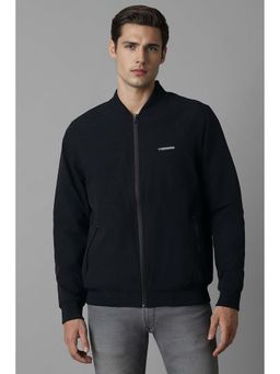Louis Philippe - Black Solid Regular Fit Jacket