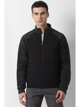 Louis Philippe - Black Solid Regular Fit Jacket
