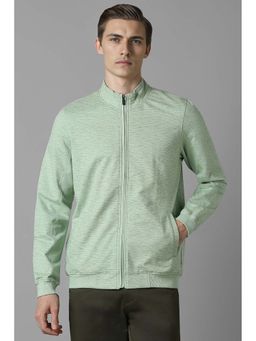 Louis Philippe - Green Solid Regular Fit Sweatshirt