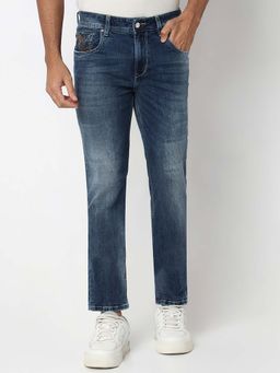 Spykar - Blue Solid Regular Fit Jeans