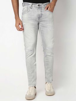 Spykar - Grey Solid Slim Fit Jeans