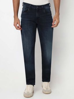 Spykar - Blue Solid Regular Fit Jeans
