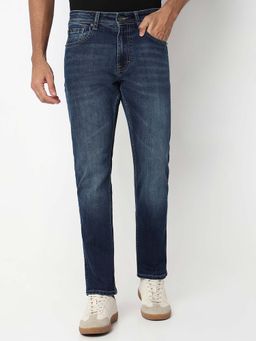 Spykar - Blue Solid Regular Fit Jeans