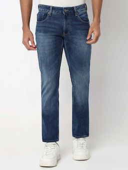 Spykar - Blue Solid Regular Fit Jeans