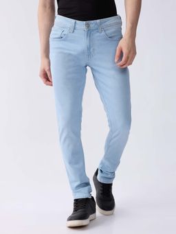 Spykar - Blue Solid Slim Fit Jeans