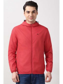 Peter England - Red Solid Regular Fit Jacket