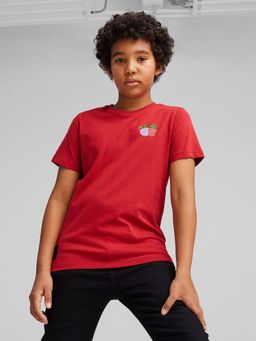 Puma - X One Piece Boys Red Graphic T-Shirt
