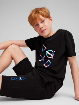 Puma - X Playstation Boys Black Printed T-Shirt