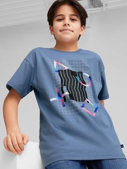 Puma - X Playstation Boys Blue Printed T-Shirt