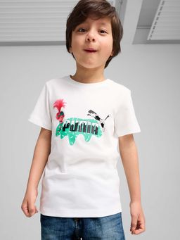Puma - X Trolls Boys White Printed T-Shirt