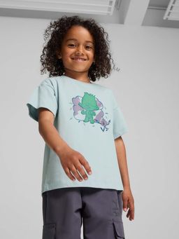Puma - X Trolls Green Graphic Boys Relaxed Fit T-Shirt
