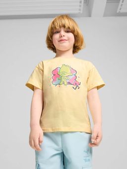 Puma - X Trolls Yellow Graphic Boys Relaxed Fit T-Shirt