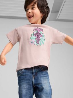 Puma - X Trolls Pink Graphic Boys Relaxed Fit T-Shirt