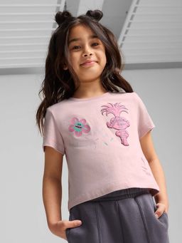 Puma - X Trolls Girls Pink Graphic Short T-Shirt