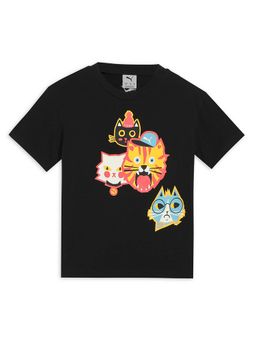 Puma - Moody Cat Unisex Black Printed T-Shirt