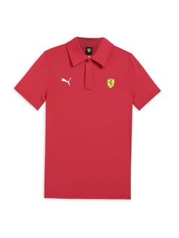 Puma - Unisex Red Solid Polo T-Shirt