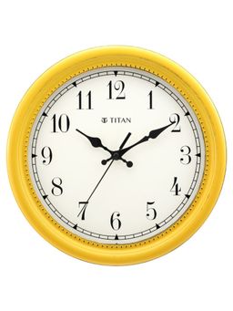 Titan - Classic Yellow Wall Clock With Distressed Finish