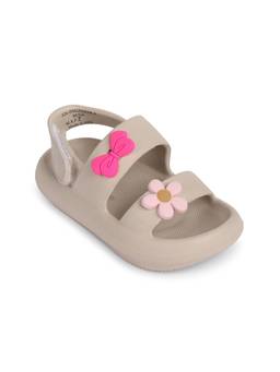 R&B - Girls Beige Velcro Sandals