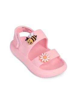 R&B - Girls Pink Velcro Sandals