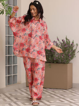 Libas - Pink Printed Co-Ord (Set of 2)