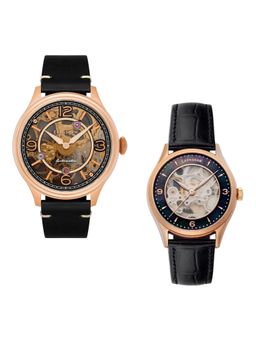 Earnshaw - Baron and Isabella Mech-Automatic Skeleton Round Dial Couple Watch - ES-8231-SET-03