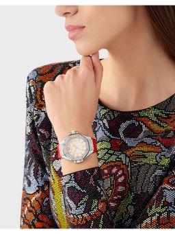 Philipp Plein - Women Date Superlative 3.9 cm Silver Dial Analog Watch (PWBDA0124) (M)