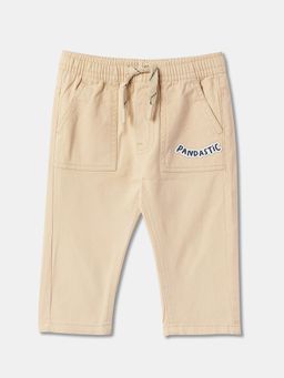 R&B - Cotton Regular Fit Solid Drawstring Waist Trouser