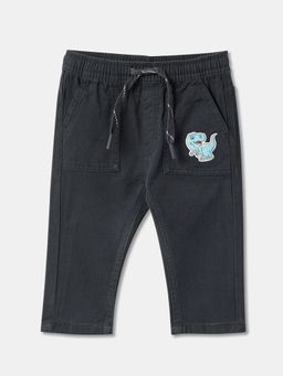 R&B - Cotton Regular Fit Solid Elasticated Waist Boys Trouser