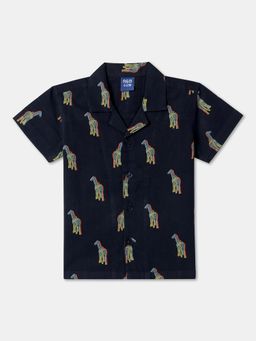 R&B - Cotton Regular Fit Half Sleeve Camp Collar Boys Shirt